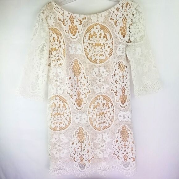 Aakash Off White Tunic Top. Size S - Picture 1 of 12
